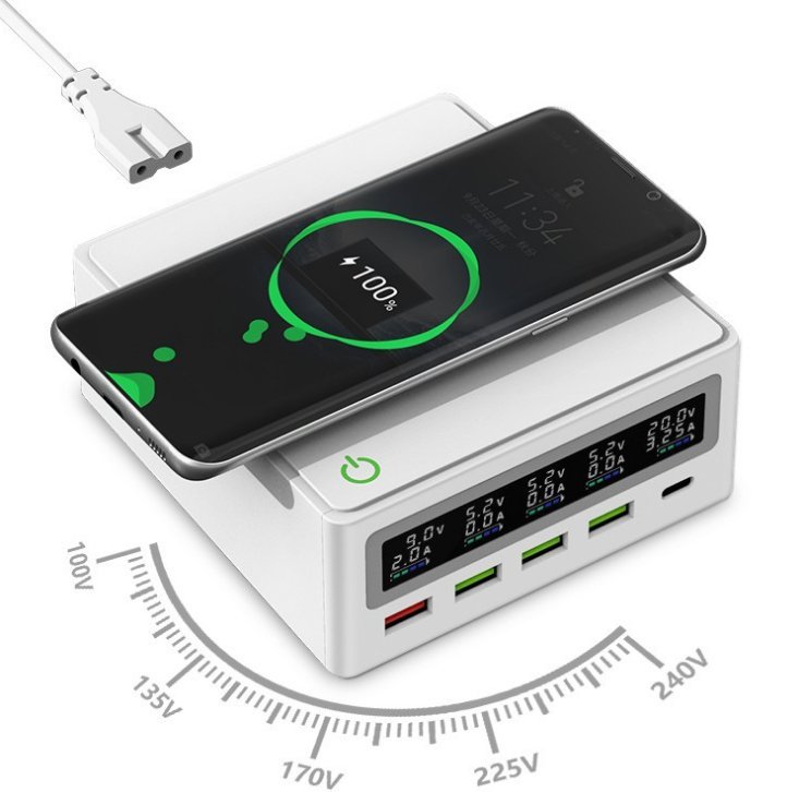 5 - Port USB Wireless Charging Station: Simplify Your Charging NeedsPower Adapters & ChargersNormanharvey