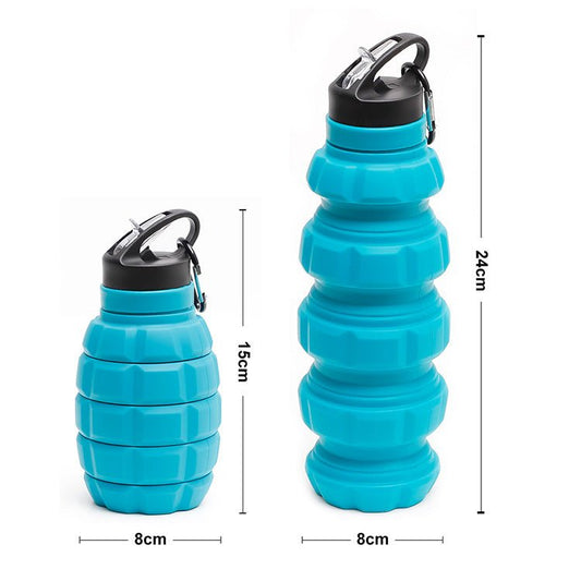 Collapsible Grenade - Shaped Water Bottle - Portable Hydration Solution with Folding DesignWater BottlesNormanharvey