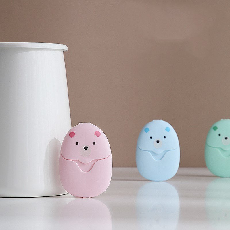 Cute Bear Portable Paper Soap Sheets for Travel and HygieneSoap & Lotion DispensersNormanharvey