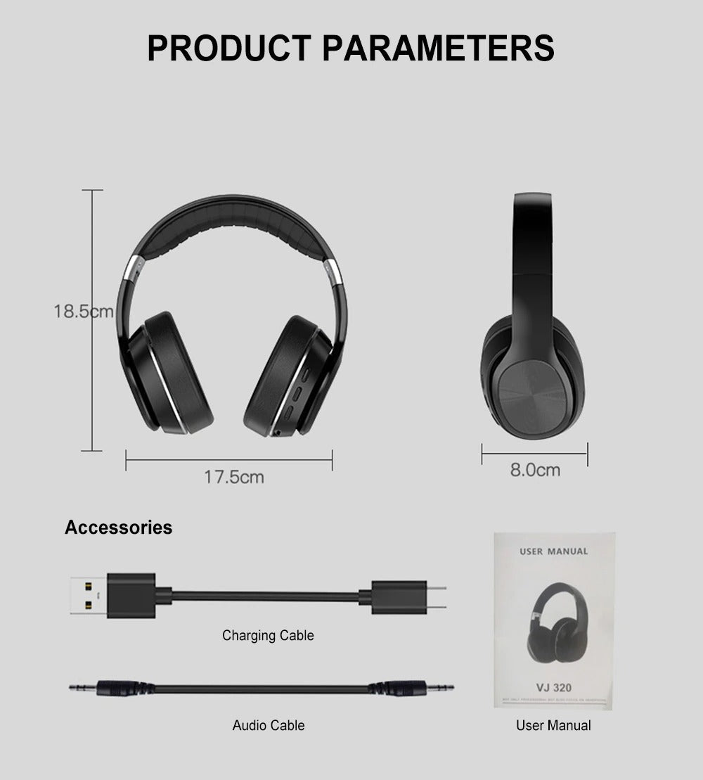 Earology™ Premium Bluetooth Stereo Headphones: Deep Bass, Long Battery, and Wireless ConvenienceHeadphones & Headsets