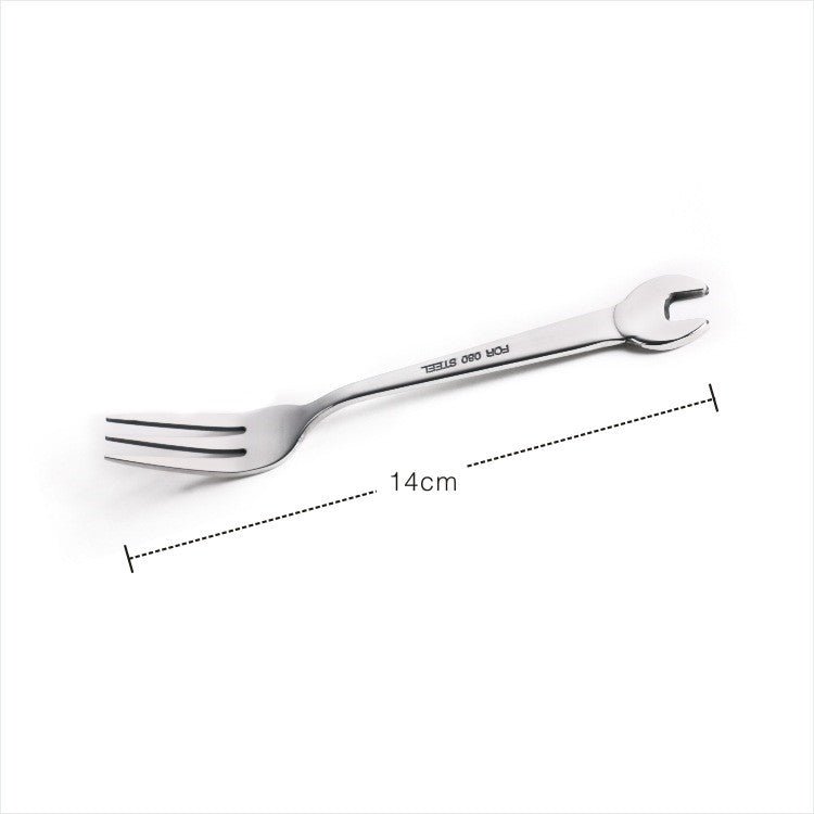 Wrench-style cutlery shown beside a place setting