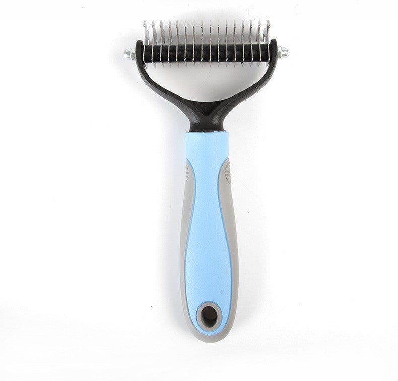 Pink large double-sided grooming comb