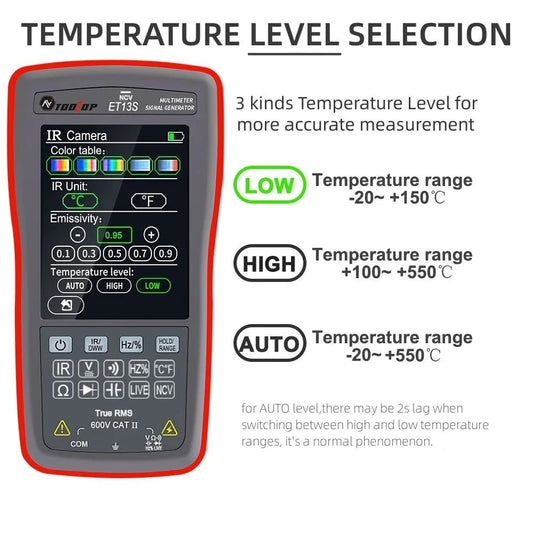 TOD 10P™ Automatic FLIR IR Multimeter with NCV, Color Touchscreen, Logging and IR Image StorageElectrical Testing ToolsNormanharvey