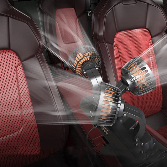 Triple - Head Car Electric Fan: Cooling Solution for Unlimited Vehicle Types, Kitchens, Offices, and Hydroponic Tents