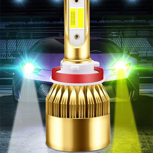 Ultra High Brightness Fog - Resistant LED Headlamp for Cars - 2 Color Switchable Modes - Enhanced Visibility in Foggy Weather