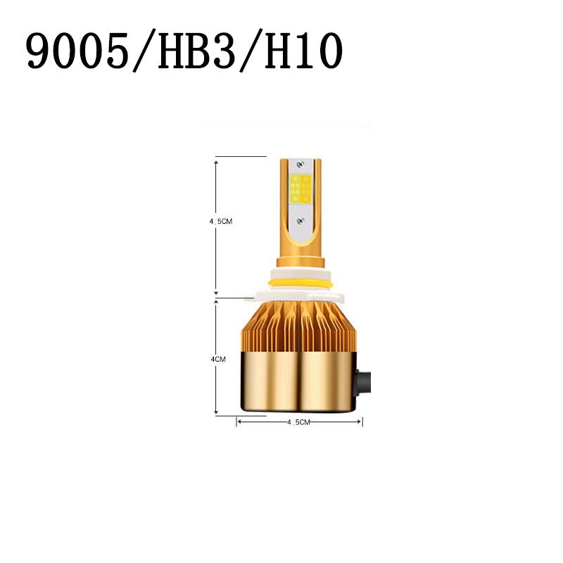 Ultra High Brightness Fog - Resistant LED Headlamp for Cars - 2 Color Switchable Modes - Enhanced Visibility in Foggy Weather