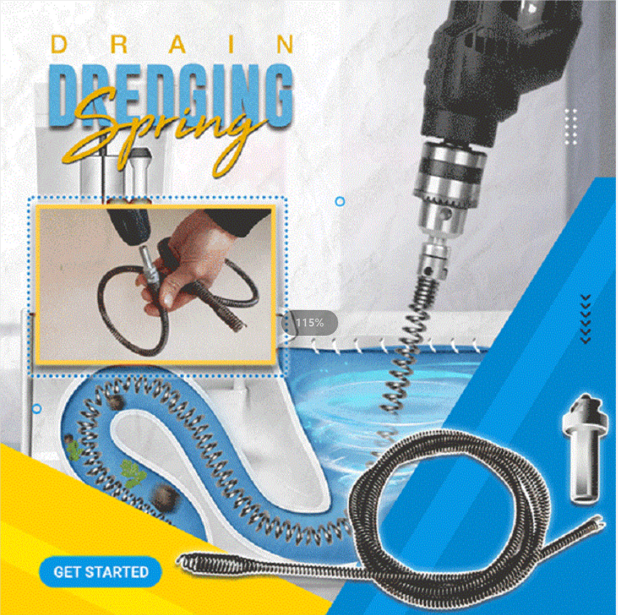 Electric Drill Spring Pipe - Drain Cleaning Tool