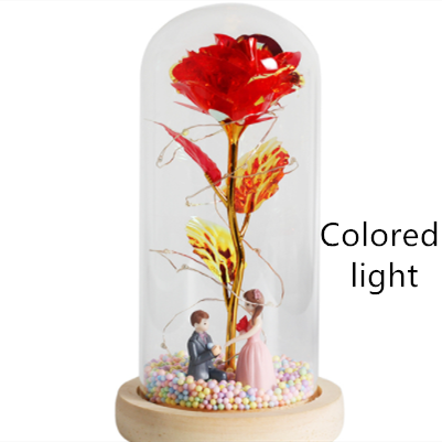 Timeless Symbolism of Love - LED Lamp with Flower Cover