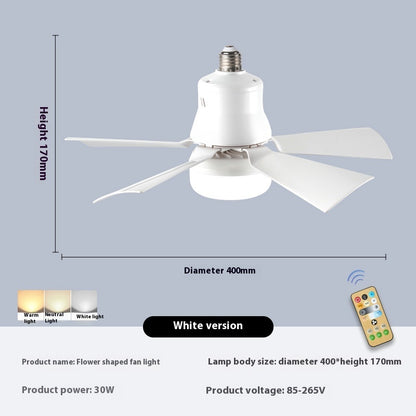 Dimmable Luxury Fan white sizing