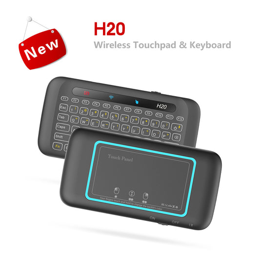 H20 Wireless Mini Keyboard with Touchpad - Front View