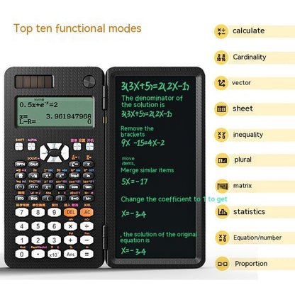 2 In 1 Foldable Scientific Calculators Handwriting Tablet Learning Function Calculator Foldable Desk Scientific Calculators