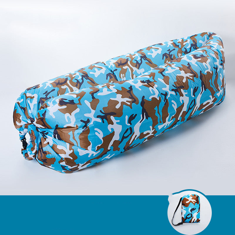 Portable Air Lounger  -  camouflage blue