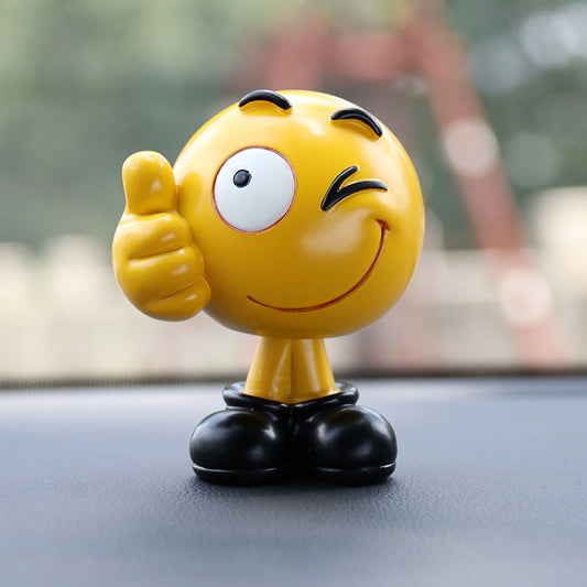 Dashboard Emoji Decor - Head-Shaking Car Ornament