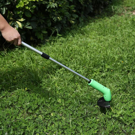 Cordless Grass Trimmer in Action