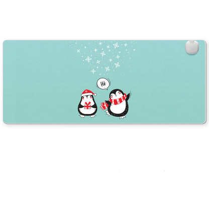 Heated Desk Mat 2 penguins