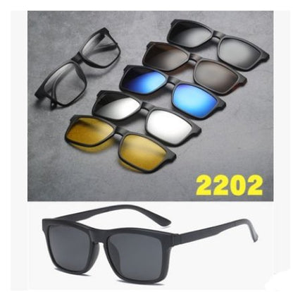 5-in-1 magnetic polarized sunglasses set – product view 02