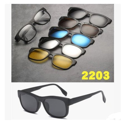 5-in-1 magnetic polarized sunglasses set – product view 03