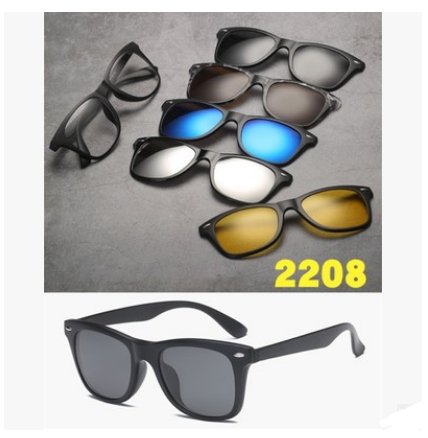 5-in-1 magnetic polarized sunglasses set – product view 07