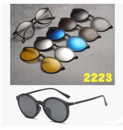 5-in-1 magnetic polarized sunglasses set – product view 15