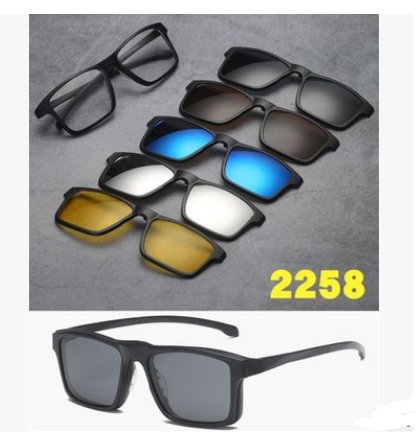 5-in-1 magnetic polarized sunglasses set – product view 16