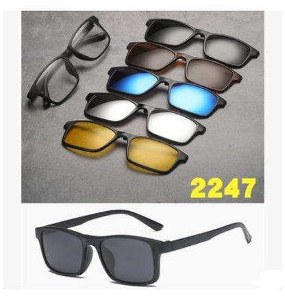 5-in-1 magnetic polarized sunglasses set – product view 28