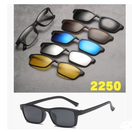 5-in-1 magnetic polarized sunglasses set – product view 32