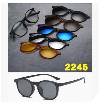 5-in-1 magnetic polarized sunglasses set – product view 34