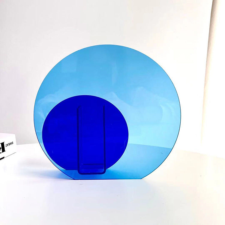 Serene Blue Ocean Acrylic Dry Vase - Perfect for Home Decoration and Gifting