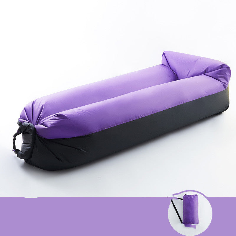 Versatile Inflatable Sofa for Camping and Outdoor BBQs - Comfortable Outdoor Lounging - purple black