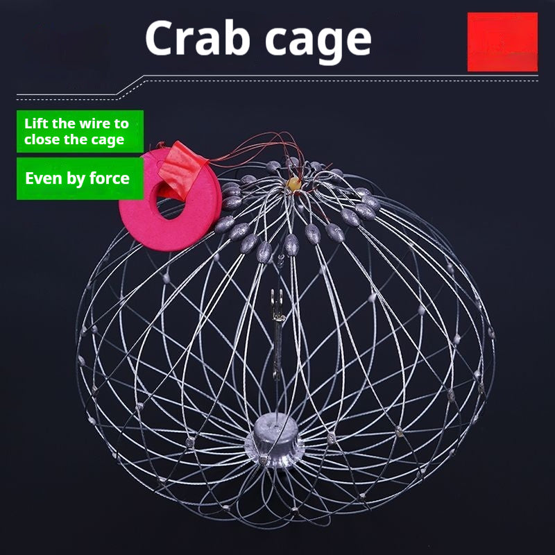 Steel Wire Fishing Crab Net Automatic Opening And Closing Crab Blue Crab Portunid Tool