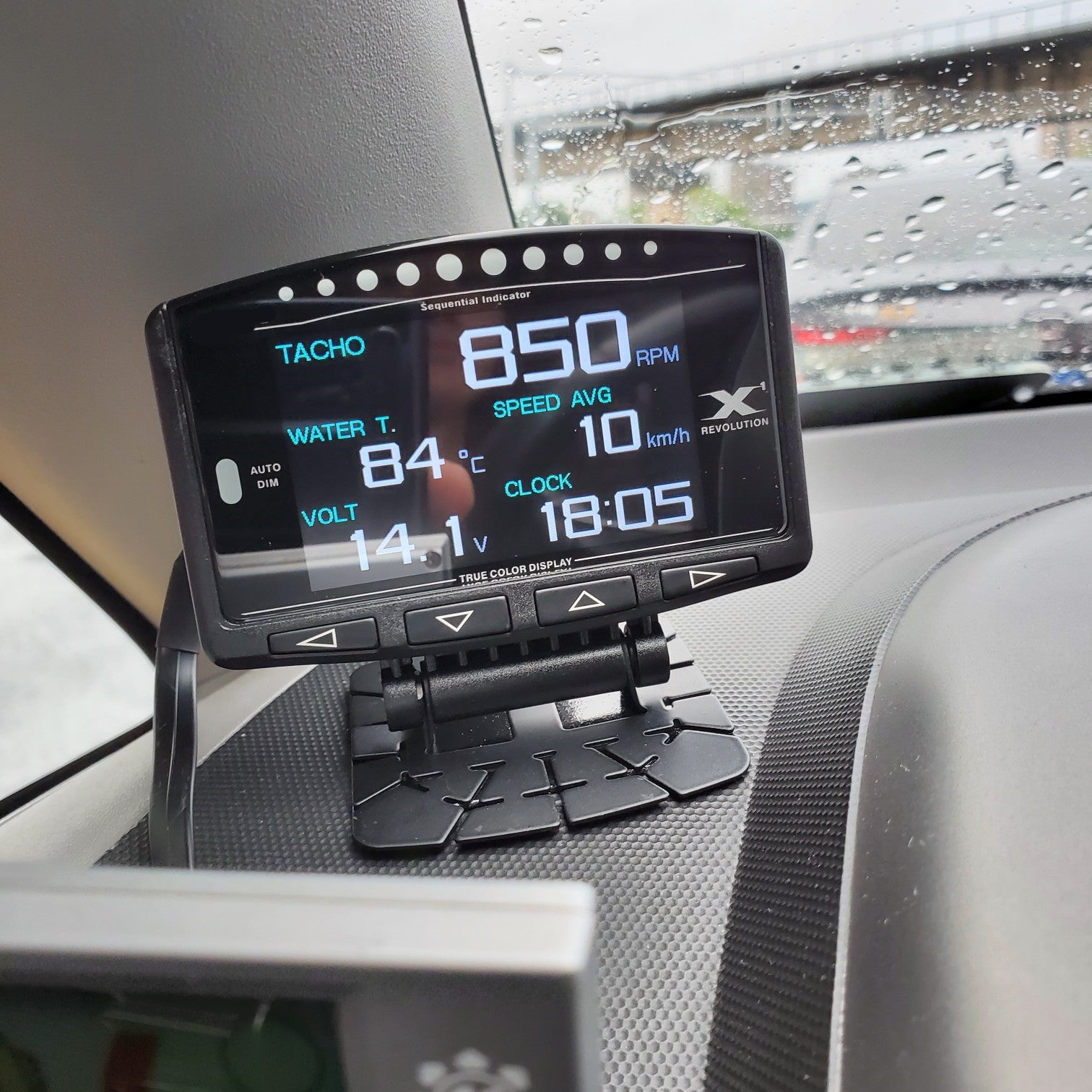 Cromehorne2000™ on the dashboard of a car