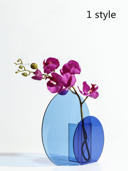 Contemporary Acrylic Vase for Technology and Ecology Integration - Stylish Modern Home Decor Option
