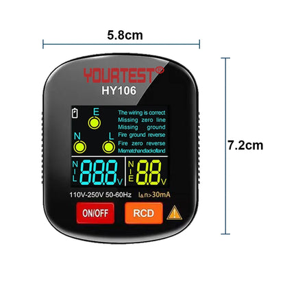 YOURTEST Socket Tester Voltage Test Digital Outlet Socket Detecter EU/UK/US Smart Voltage Detector Multi-function Electroscope