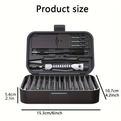 130-in-1 Multi-Bit Screwdriver Set with Magnetic Bits for Phone, Laptop, Watch Repair - Precision Tool Kit for Gifts