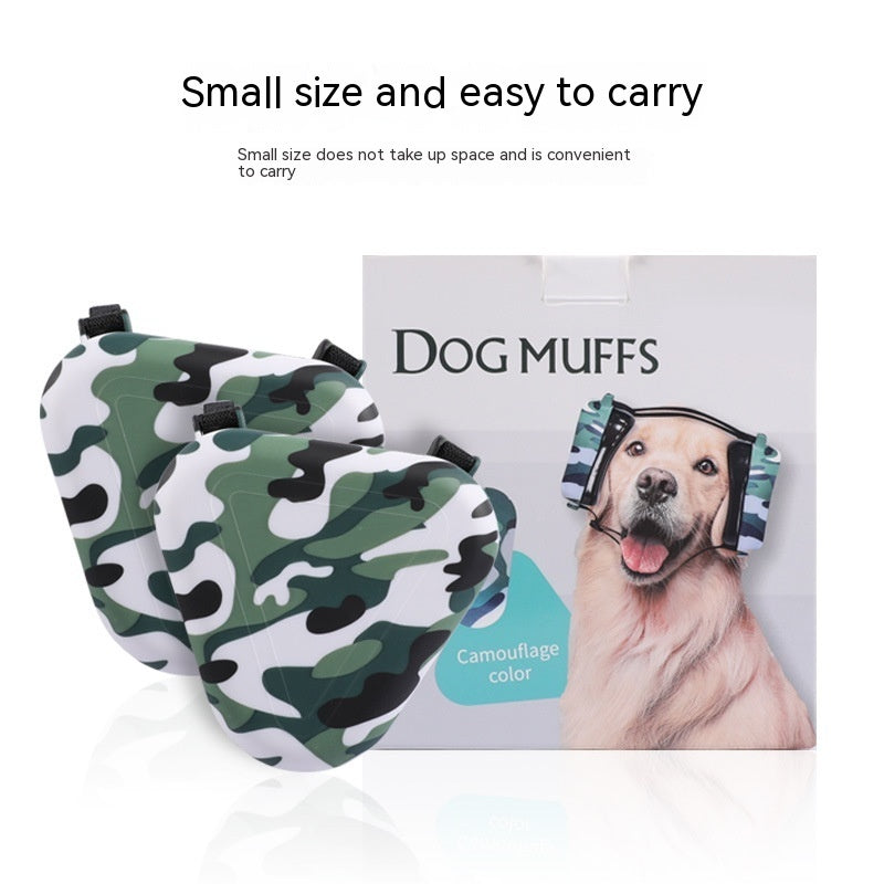 Noise Reduction Ear Muffs for Working Dogs cammo