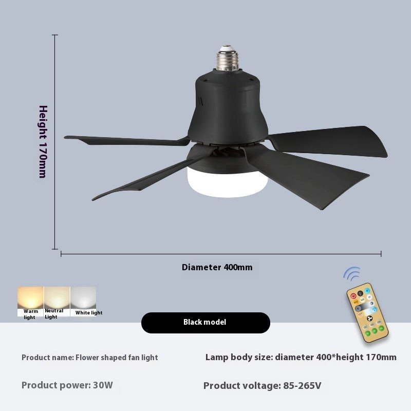 Dimmable Luxury Fan black size