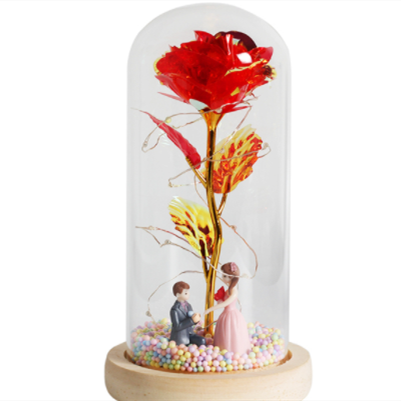 Illuminated Shared Space with Flower Glass Cover Lamp