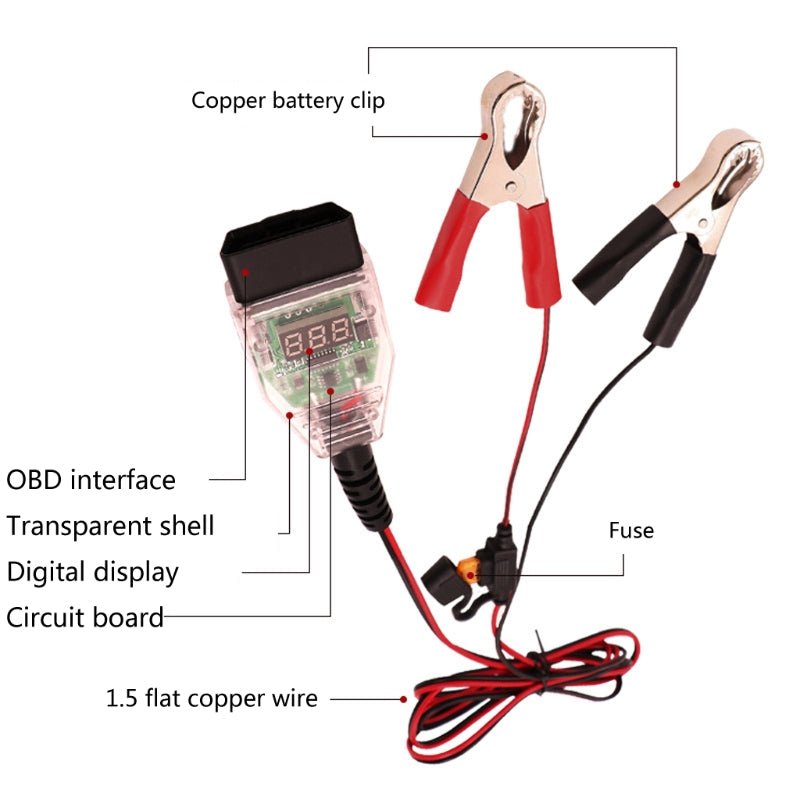 Battery Replacement Kit with OBD2 Car Memory Saver: Effortless Battery Changes and Data PreservationMotor Vehicle Power & Electrical SystemsNormanharvey