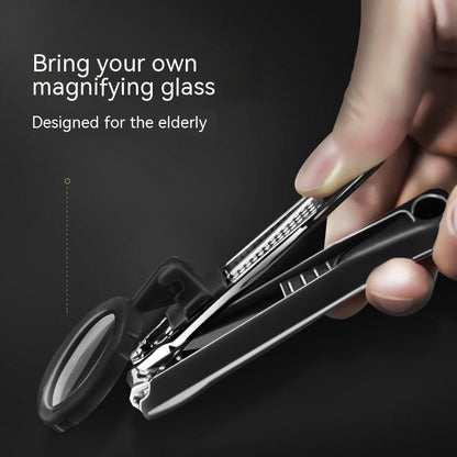 Precision Grooming with Magnifying Nail Trimmer for the Elderly