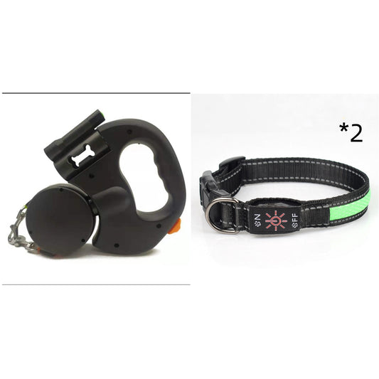 LED luminous nylon dog collar product image 1