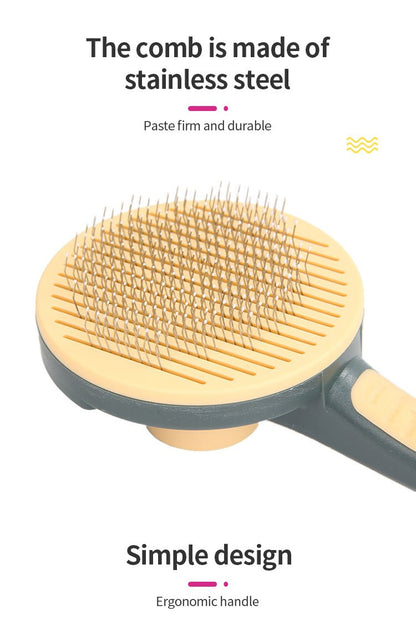 Catto™ Anti - Scratch Pet Hair Removal Brush with Thumb Ejection for Dogs and CatsPet Combs & BrushesNormanharvey