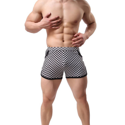 Chequered Flag Plaid Men's Underwear CasualShortsNormanharvey