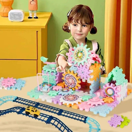 Children's Electric Gear Revolving Building Blocks ToyAir MattressesNormanharvey