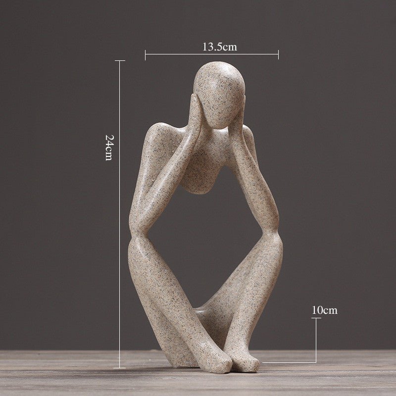 Creative Abstract Character Jane Ou Thinker: Modern Desk Decor and Intellectual Home AccentSculptures & StatuesNormanharvey