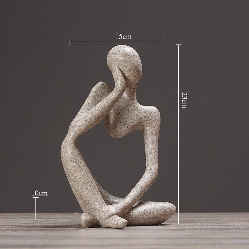 Creative Abstract Character Jane Ou Thinker: Modern Desk Decor and Intellectual Home AccentSculptures & StatuesNormanharvey