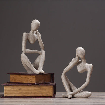 Creative Abstract Character Jane Ou Thinker: Modern Desk Decor and Intellectual Home AccentSculptures & StatuesNormanharvey