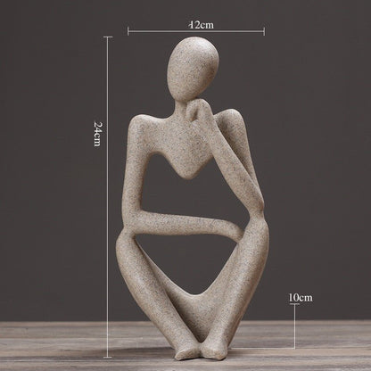 Creative Abstract Character Jane Ou Thinker: Modern Desk Decor and Intellectual Home AccentSculptures & StatuesNormanharvey