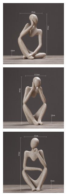 Creative Abstract Character Jane Ou Thinker: Modern Desk Decor and Intellectual Home AccentSculptures & StatuesNormanharvey