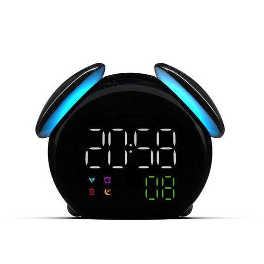 Creative Cute Digital Alarm Clock with Night Light - Bluetooth Enabled LED Alarm Clock
