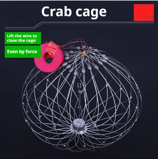 Steel Wire Fishing Crab Net Automatic Opening And Closing Crab Blue Crab Portunid Tool